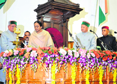 Lok Sabha Speaker Meira Kumar inaugurates the golden jubilee celebrations of the Himachal Pradesh Assembly in Shimla on Monday.