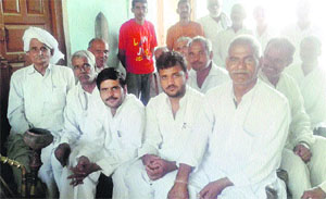 Members of the gram panchayats at Anwali. 