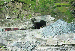 The north portal of the Rohtang tunnel. A file photo