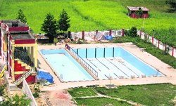 A swimming pool constructed at a cost of Rs 1.25 crore lies unused in Una. 