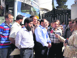 District Development Commissioner, Doda, Mubarak Singh interacts with mediapersons in Doda on Tuesday.