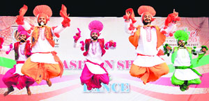 Students present a cultural programme during National Open Fest- Youth Vibe, 2013, at Lovely Professional University, near Jalandhar on Tuesday.