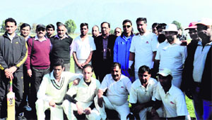 Chief Post Master General, J&K circle, Chandra Prakash along with the J&K team in Srinagar on Tuesday. 