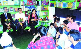 US officials brief students about the visa norms and higher education at One Up Library in Amritsar on Wednesday