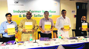 Participants at an industry-farmer interface and a buyer-seller meet organised by Confederation of Indian Industry at Rudrapur on Wednesday. 