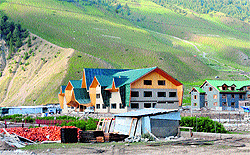 Despite the ban, construction is going on in Ganderbal district