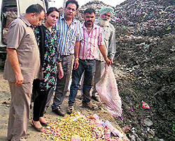 Officials of the health department raided dairies and sweetmeat shops in Ludhiana. They collected seven samples. A milk sample was collected from a dairy at Tajpur Road. Samples of milk cake and coloured sweets were taken from shops at Field Ganj and Samrala. The samples have been sent for testing