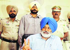 Police Commissioner Jatinder Singh Aulakh and ADCP (Crime) HS Brar address the media in Amritsar on Thursday