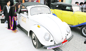A vintage Beetle has all eyes on it in Ludhiana.