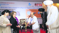 PTU VC Rajneesh Arora inaugurates the conference in Chandigarh on Thursday. Tribune photo