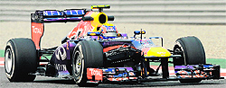 Vettel was the quickest in both practice races on Friday