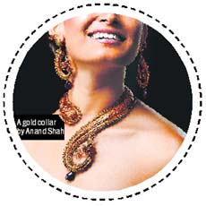 A gold collar by Anand Shah