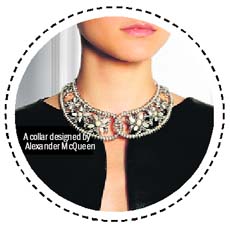 A collar designed by Alexander McQueen