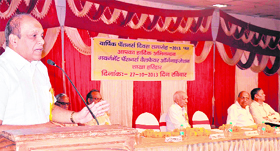 Office-bearers of the Government Pensioners Welfare Organisation during their annual meeting at Town Hall in Haridwar on Sunday.
