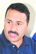 HPCA spokesperson Sanjay Sharma addresses a press conference at Dharamsala on Sunday. 