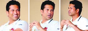 Different moods: While Sachin looked cheerful throughout the day, there were moments when the master blaster seemed a little less cheerful and reflecting on something, possibly the imminent exit from the sport
