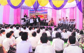 Shooting of a documentary on female foeticide being shot at DAV Public School, Tiara, in Kangra on Monday