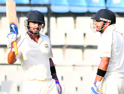 Mandeep Singh (left) and Taruwar Kohli scored unbeaten tons to put Punjab on top against Odisha in the Ranji Trophy match.