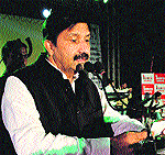 Industries Minister Mukesh Agnihotri addresses a gathering during the Hamir Utsav on Monday