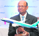 Boeing senior vice-president Dinesh Keskar in New Delhi on Wednesday.  AFP