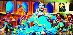 Students perform at the fifth annual function "Natya, the Museum of Dance" at Chitkara International School in Sector 25, Chandigarh, on Wednesday. Over 1,000 students displayed an array of performances that included a musical jugalbandi, tribal dance and waltz