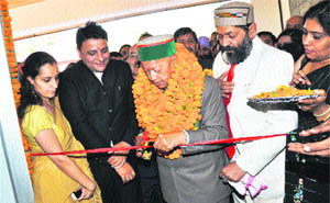 CM Virbhadra Singh inaugurates the Regional Centre of HPU in Dharamsala on Wednesday. 