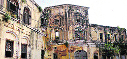 The Mubarak Mandi Complex, the royal residence of the erstwhile Dogra rulers of Jammu and Kashmir, in ruins