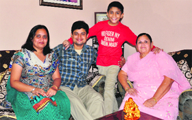 Harpreet, a policeman, who will be on duty on Diwali night.