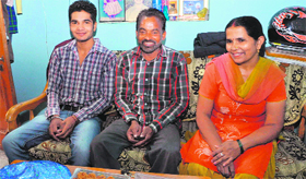 Lineman Sunder Lal with his family.