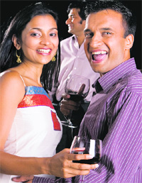 Avoid drinking more than two medium glasses of wine or other alcoholic beverages. Women should limit their intake to one medium glass