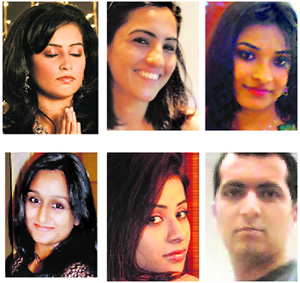 (Clockwise from left) Manisha Yadav, Chandrika Maheshwari, Riya Chhabra, Kirti Maheshwari and Avik Juneja