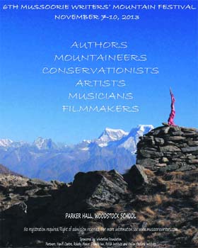 A poster of the Mussoorie Writers Festival