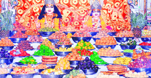 Fifty-six types of food items were offered to deities on the occasion of Annapurna Diwas in Haridwar on Monday. 