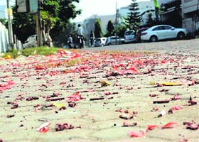 A littered street in Ludhiana