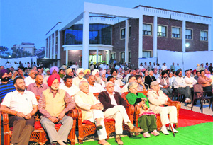 Residents at the inauguration of the Community Centre in Sector 48-C, Chandigarh.