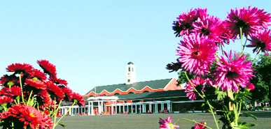 The Chetwode building of the IMA spruced up for the proposed visit of Prince Charles to Dehradun.