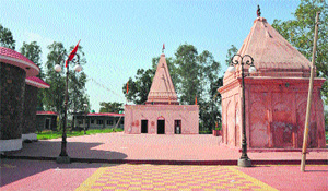 The ancient Raghunath Temple in the Suchetgarh area of Jammu. 