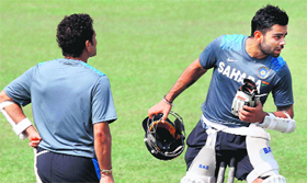 Virat Kohli, the heir apparent, looks keen to lap up the pearls of wisdom from the master before the latter walks into the sunset after the Mumbai Test.