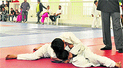Participants in action during an event