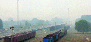 Visibility was reduced in the city and its surrounding areas following smog on account of stubble burning in the region.