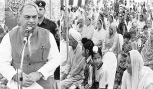 Venod Sharma, MLA, Ambala City, addresses a gathering in Ambala on Wednesday
