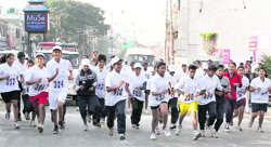 Students participate in a cross-country race in Dehradun on Friday. Tribune photo: Vinod Pundir