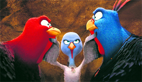 A still from Free Birds