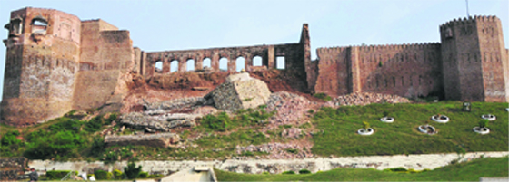 Three months on, not even debris of Bahu Forts collapsed wall removed