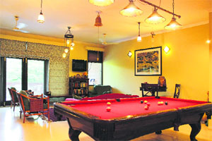 Authentic American pool table adds grandeur to the living room