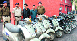 The accused in police custody in Chandigarh.