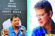 Jerry Pinto interacts with the audience during the Chandigarh Literature Festival