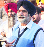 Sikander Singh Maluka, president, Punjab Kabaddi Association, at the venue of the trials at the PAU.
