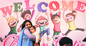 A baby show under way at Brats and Cuties in Ludhiana.
