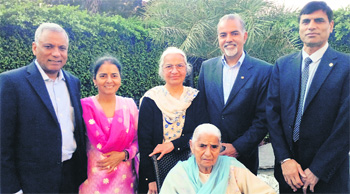Barj S Dhahan with his family